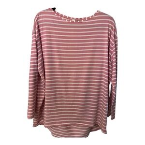 lululemon athletica Pink Stripe Back in  Action Long Sleeve Top